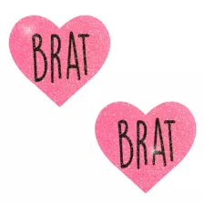 Brat Black Light Pink Heart Glitter Pasties at Spencer's