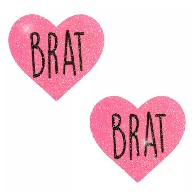 Brat Black Light Pink Heart Glitter Pasties at Spencer's