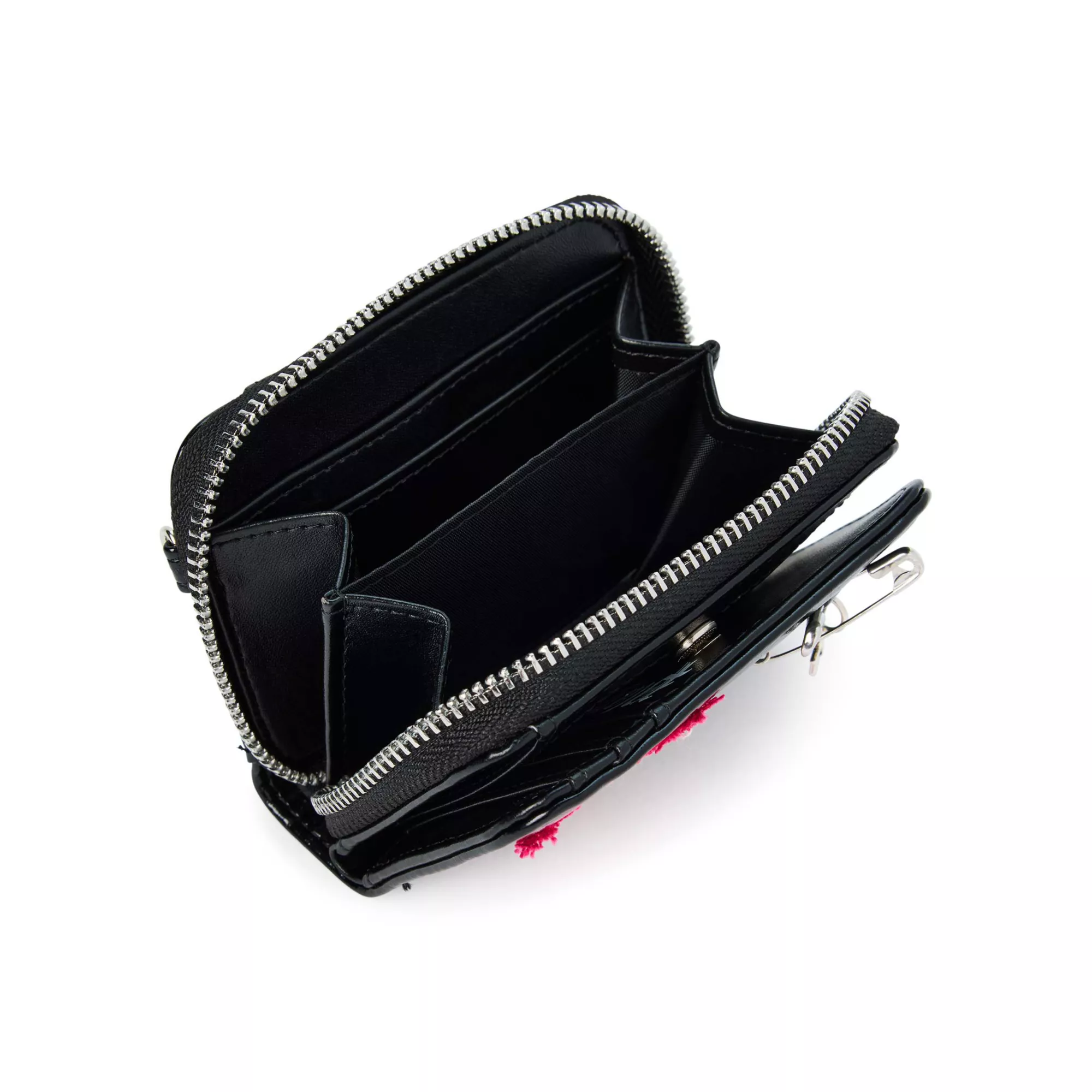 Playboy Star Patch and Safety Pin Zip Wallet at Spencer's