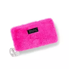 Pink Playboy Y2K Faux Fur Zip Wallet at Spencer's