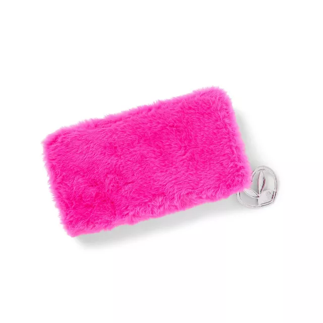 Pink Playboy Y2K Faux Fur Zip Wallet at Spencer's