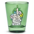 Green Fuck Off Floral Shot Glass - 2 oz. at Spencer's