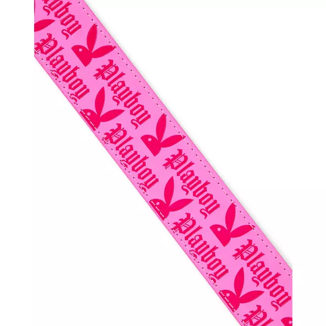 Pink Playboy Heart Buckle Belt at Spencer's