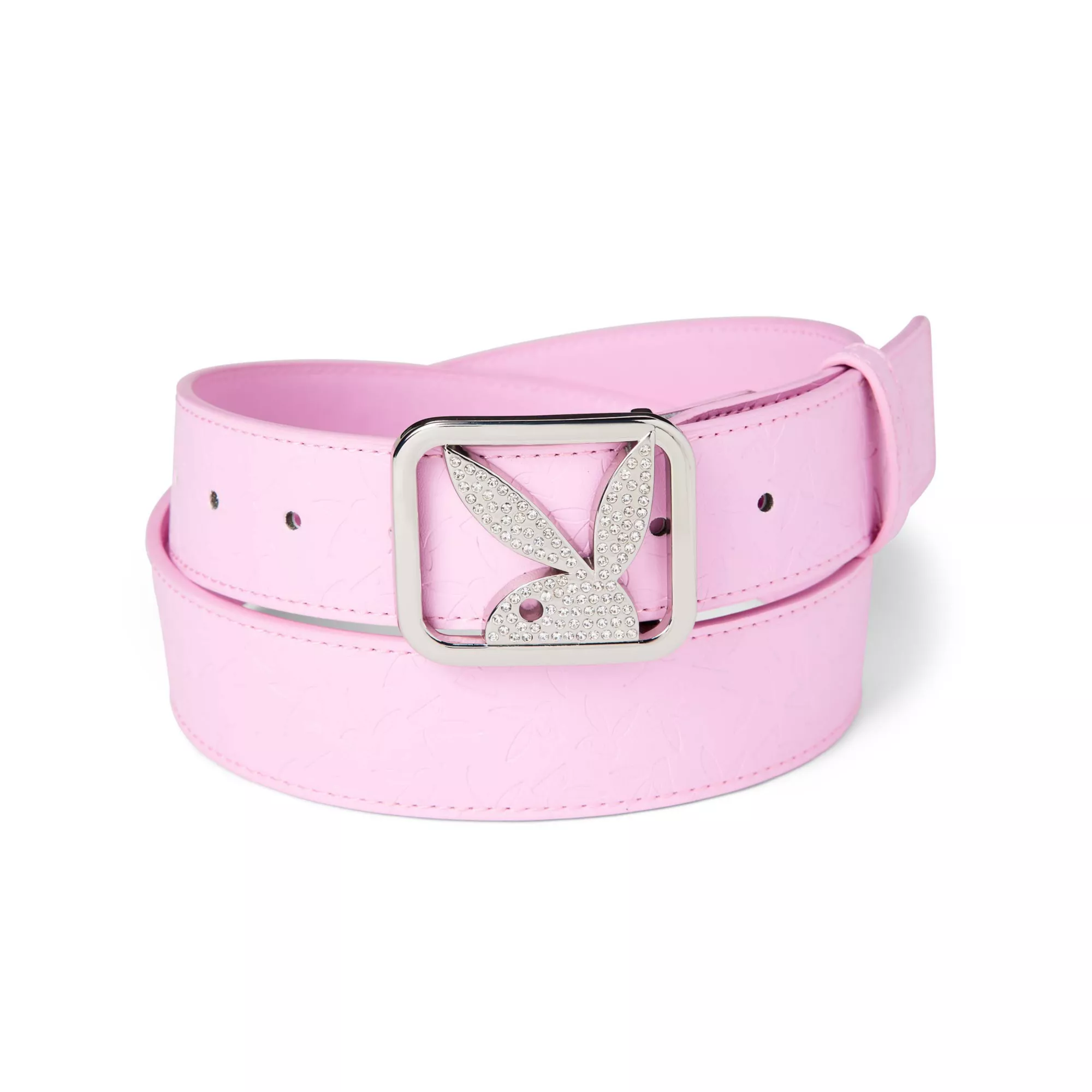 Pink Debossed Playboy Bunny Belt