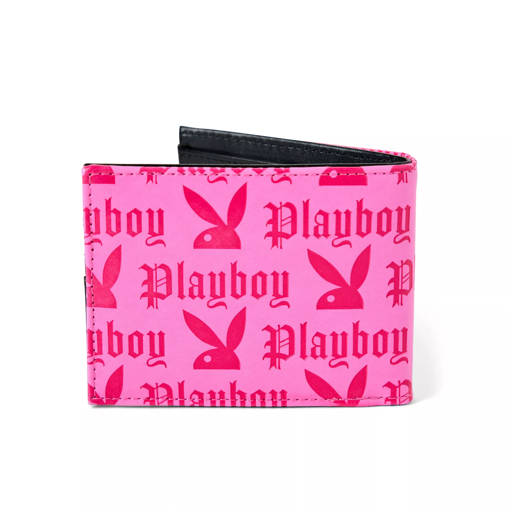 Hot Pink Embossed Playboy Logo Bifold Wallet at Spencer's