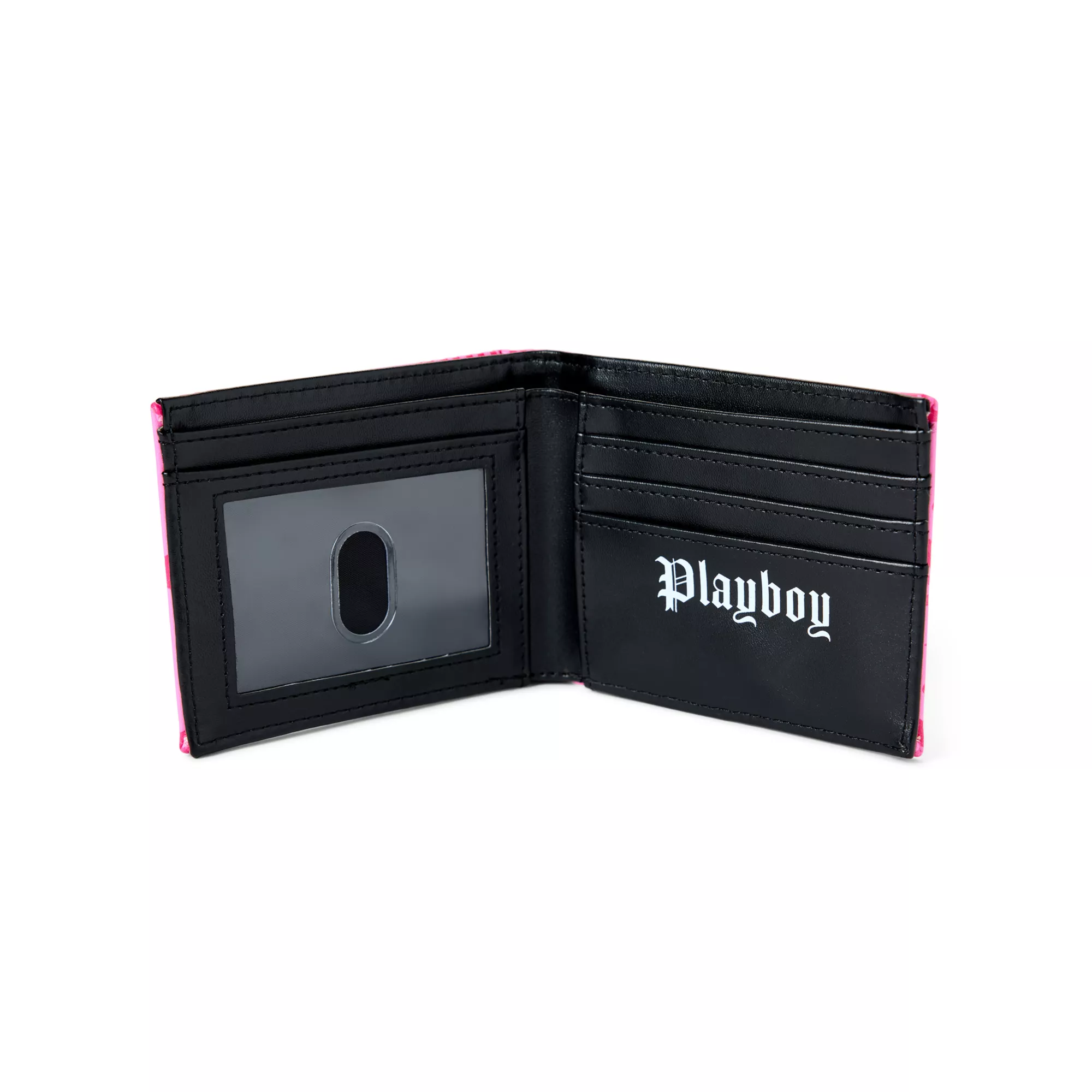 Hot Pink Embossed Playboy Logo Bifold Wallet at Spencer's
