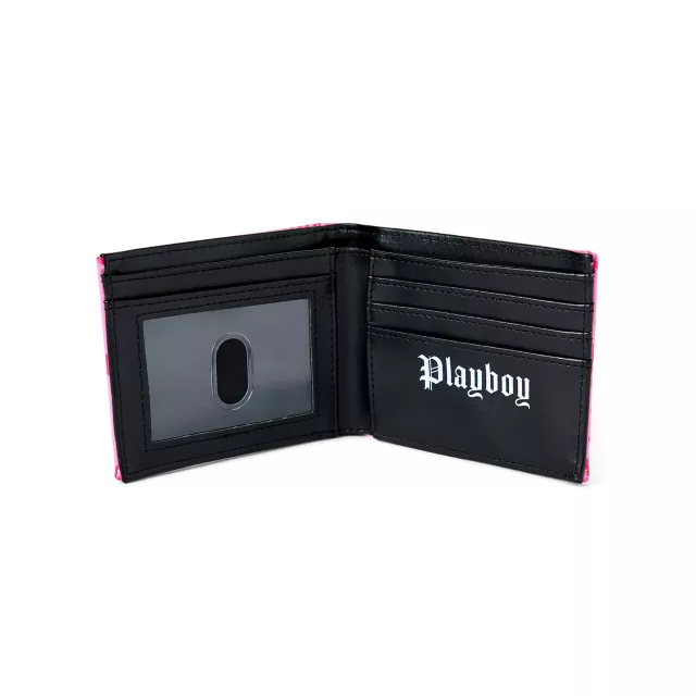 Hot Pink Embossed Playboy Logo Bifold Wallet at Spencer's