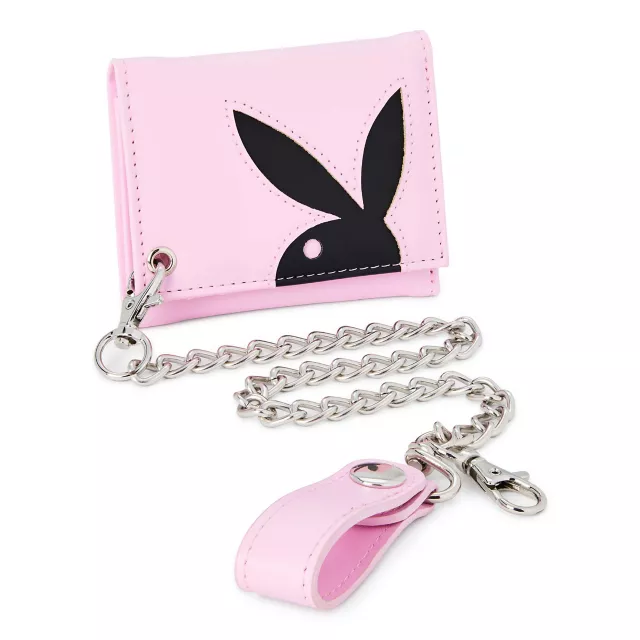 Pink and Black Playboy Bunny Chain Wallet at Spencer's