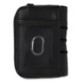 Black and Silver Ring Zip Wallet at Spencer's