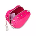 Pink Heart Spike Coin Pouch at Spencer's