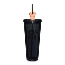 Molded Top Fuck Off Cup with Straw - 24 oz. at Spencer's