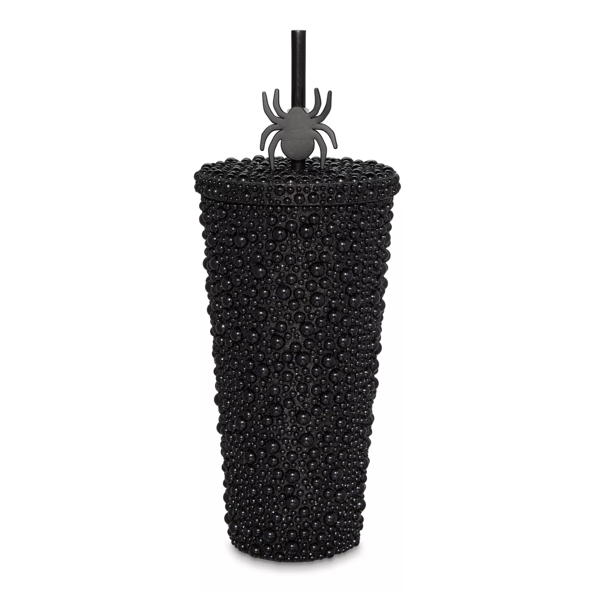 Rhinestone Studded Spider Cup with Straw - 20 oz. at Spencer's