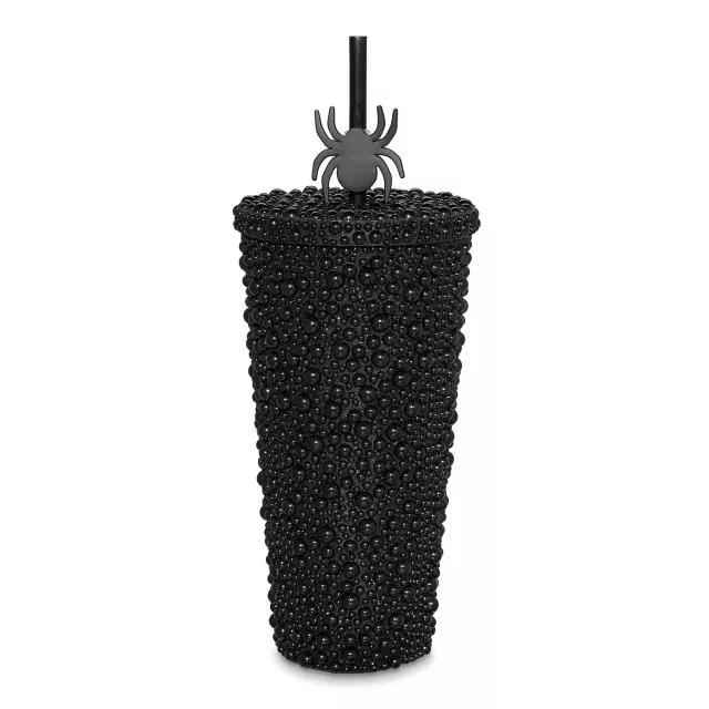 Rhinestone Studded Spider Cup with Straw - 20 oz. at Spencer's