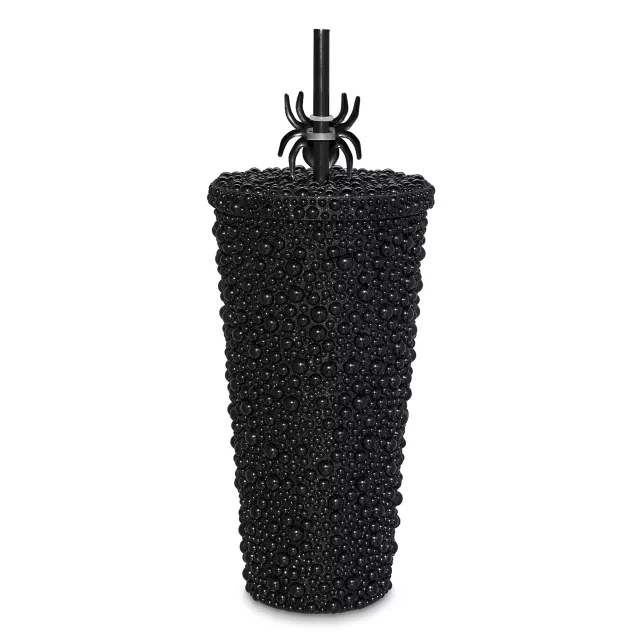 Rhinestone Studded Spider Cup with Straw - 20 oz. at Spencer's