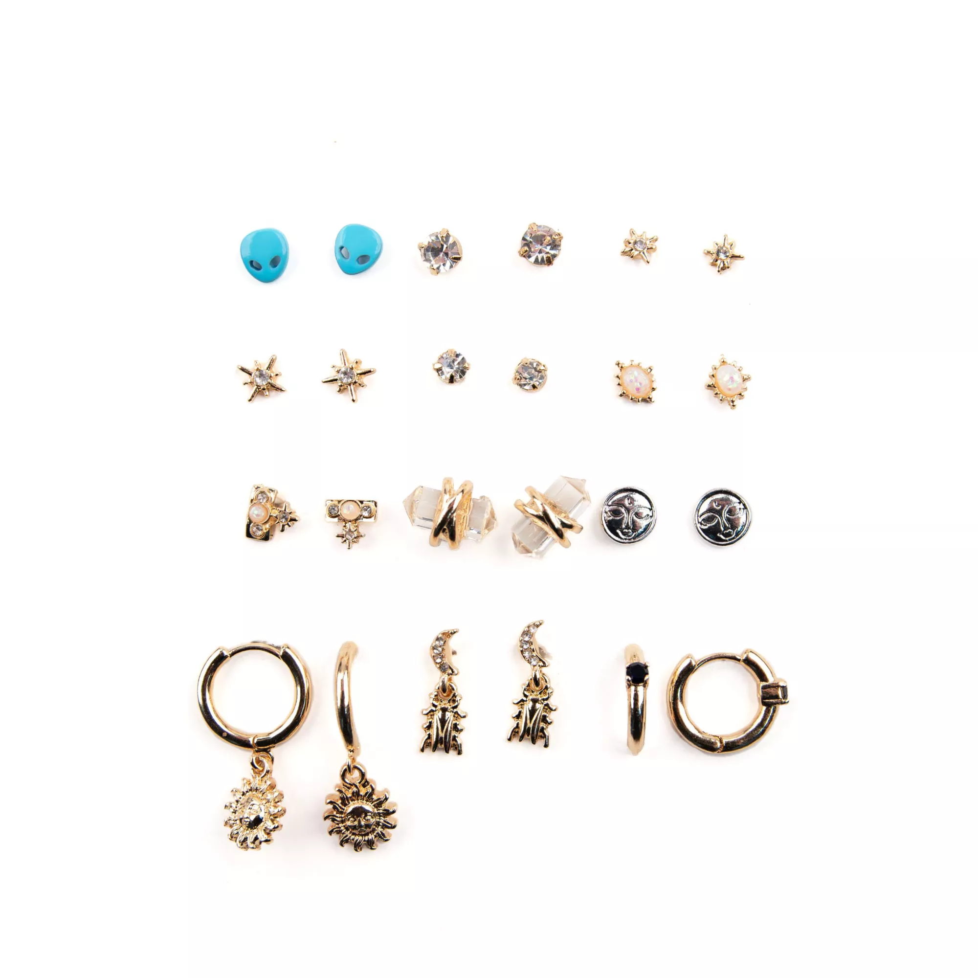 Multi-Pack Cosmic Wonders Stud and Hoop Earrings - 12 Pack at Spencer's