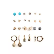 Multi-Pack Cosmic Wonders Stud and Hoop Earrings - 12 Pack at Spencer's