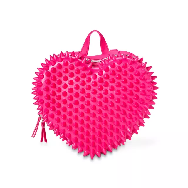 Pink Spiked Heart Mini Backpack at Spencer's
