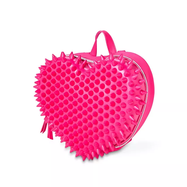 Pink Spiked Heart Mini Backpack at Spencer's