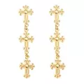Gold Cross Dangle Earrings at Spencer's