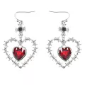 Barbed Wire Heart and Cross Dangle Earrings at Spencer's