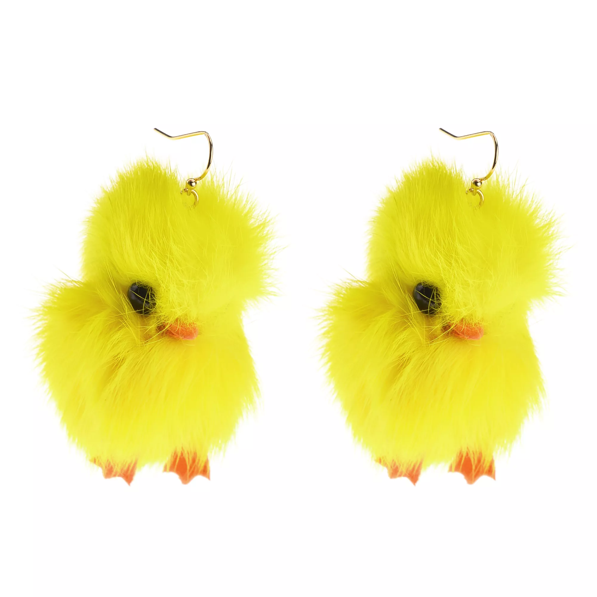 Fuzzy Chick Dangle Earrings at Spencer's