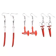 Multi-Pack Red Weaponry Dangle Earrings - 3 Pair at Spencer's