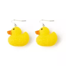 Bedazzled Duck Dangle Earrings at Spencer's