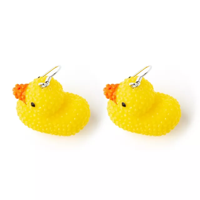 Bedazzled Duck Dangle Earrings at Spencer's