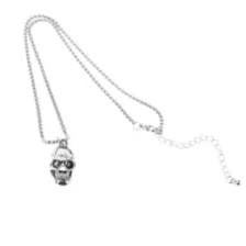 3D Skull Pendant Necklace at Spencer's