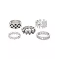 Multi-Pack Checkered Flame Rings - 5 Pack at Spencer's