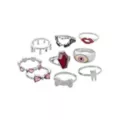 Multi-Pack Vampire Core Rings - 9 Pack at Spencer's