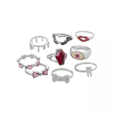 Multi-Pack Vampire Core Rings - 9 Pack at Spencer's