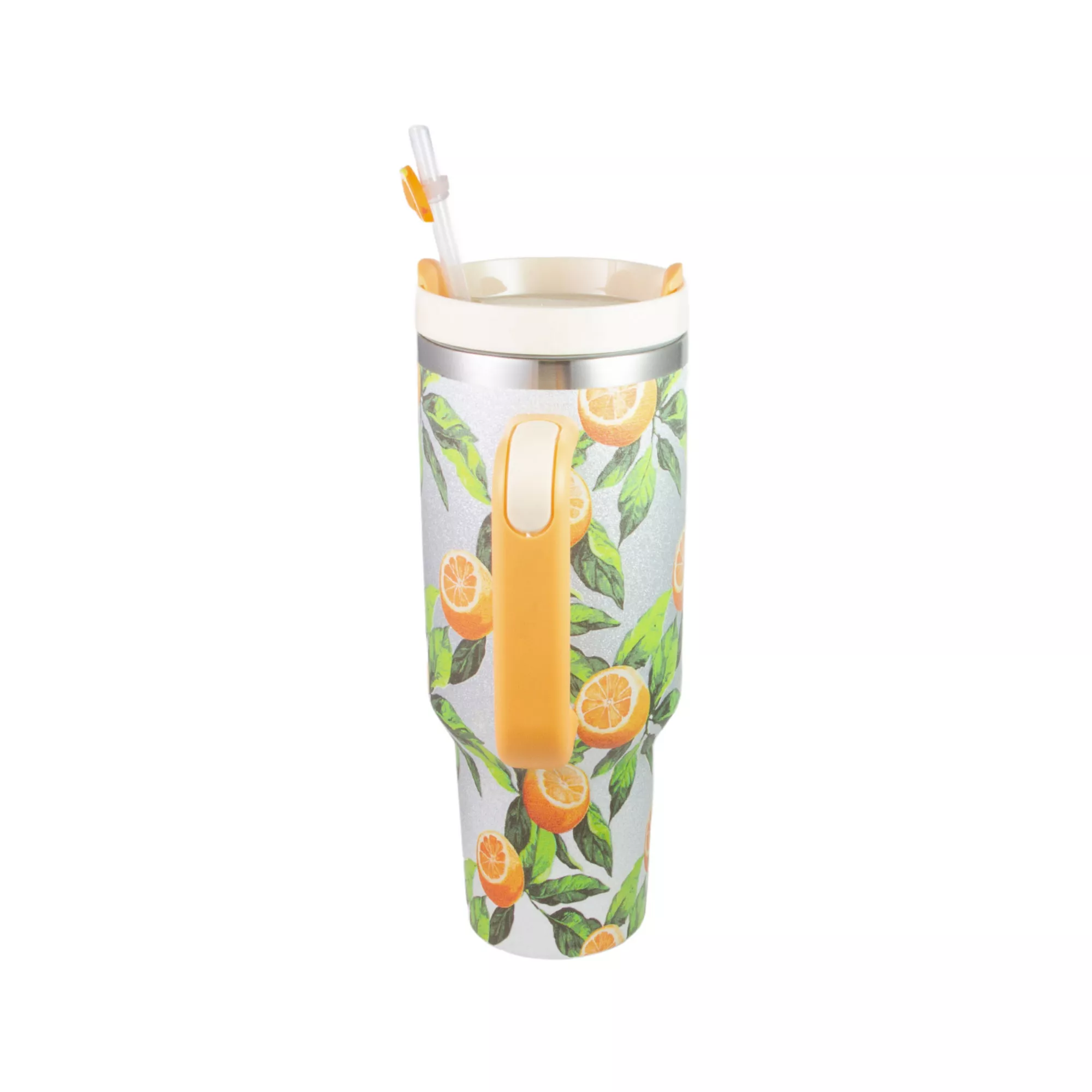 Orange Orchard Travel Tumbler with Straw - 40 oz.