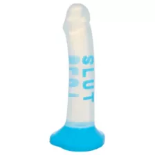 Slut Blue Suction Cup Dildo - 7 Inch at Spencer's