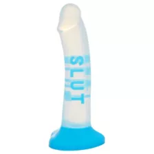 Slut Blue Suction Cup Dildo - 7 Inch at Spencer's
