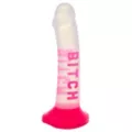 Bitch Pink Suction Cup Dildo - 7 Inch at Spencer's
