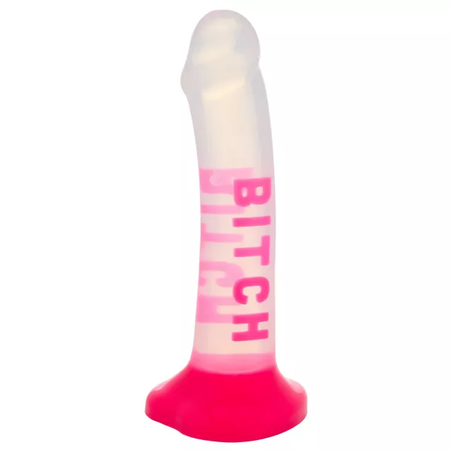 Bitch Pink Suction Cup Dildo - 7 Inch at Spencer's