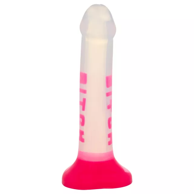 Bitch Pink Suction Cup Dildo - 7 Inch at Spencer's