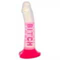 Bitch Pink Suction Cup Dildo - 7 Inch at Spencer's