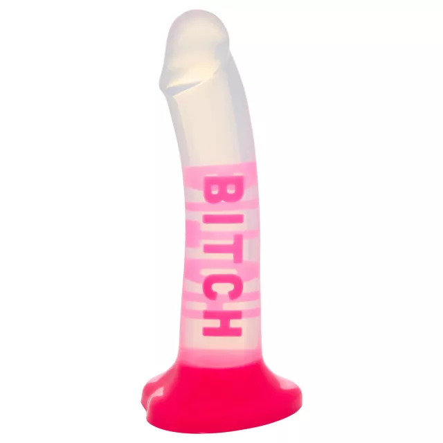 Bitch Pink Suction Cup Dildo - 7 Inch at Spencer's