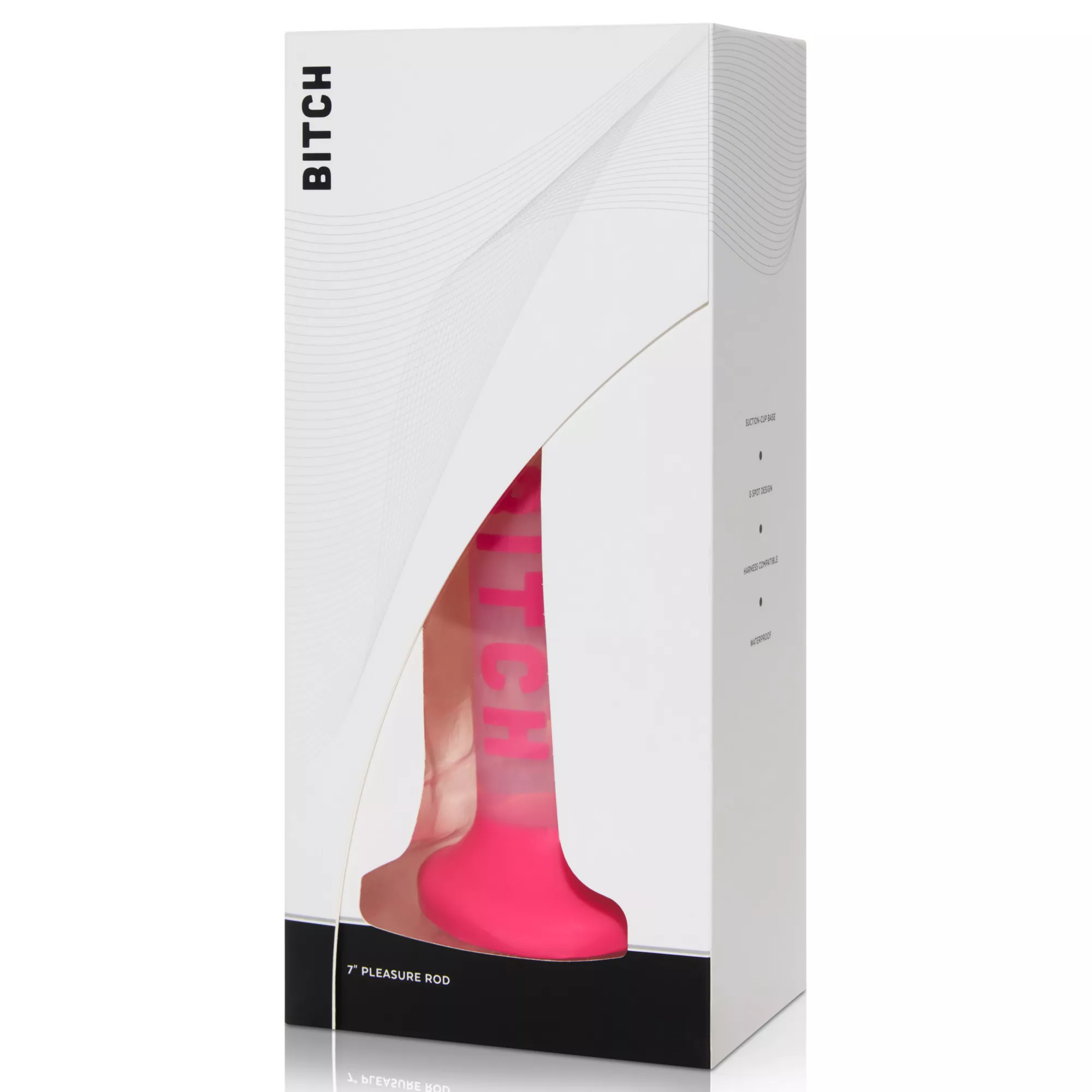 Bitch Pink Suction Cup Dildo - 7 Inch at Spencer's