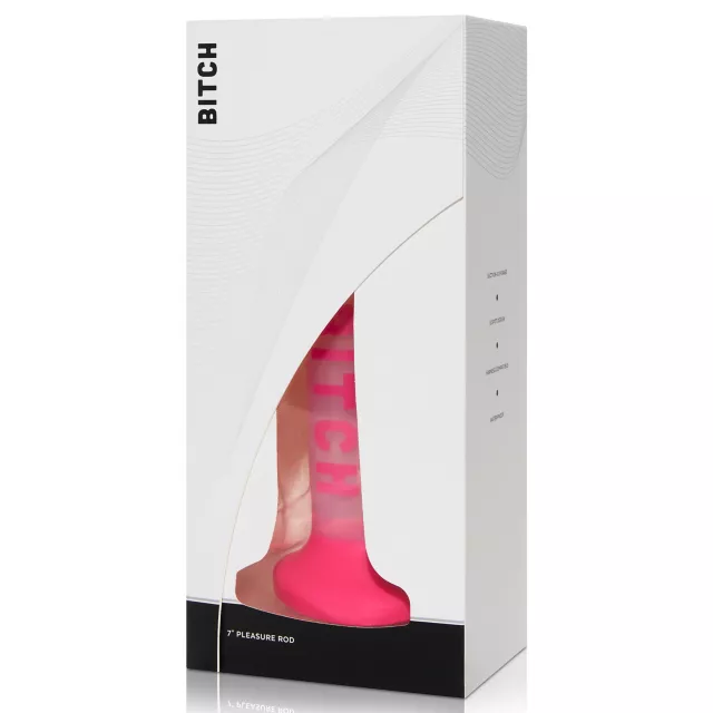 Bitch Pink Suction Cup Dildo - 7 Inch at Spencer's