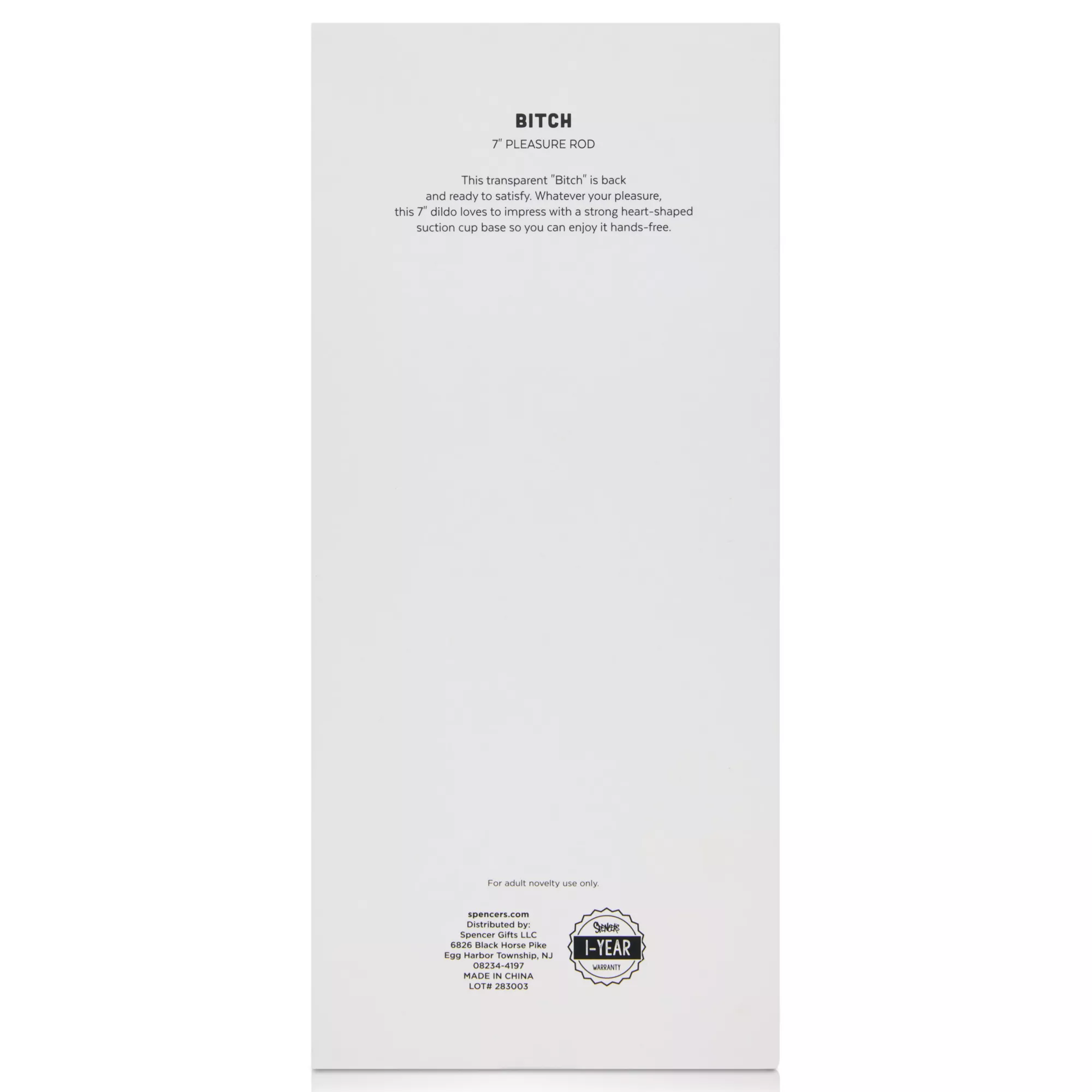 Bitch Pink Suction Cup Dildo - 7 Inch at Spencer's