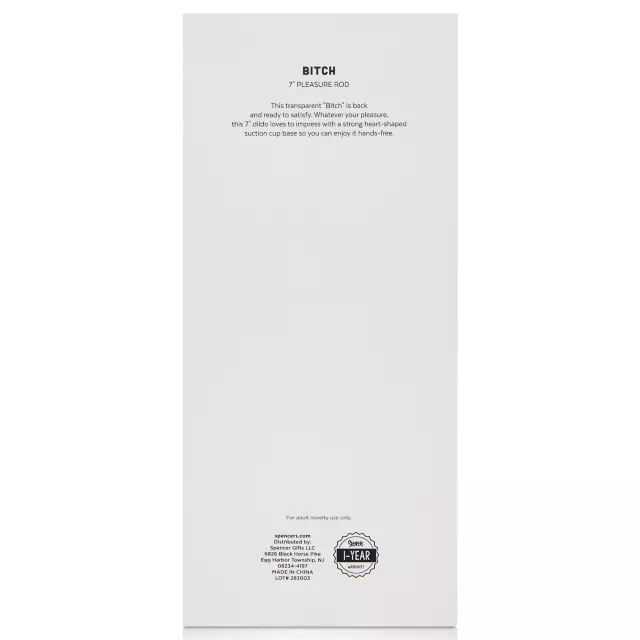 Bitch Pink Suction Cup Dildo - 7 Inch at Spencer's