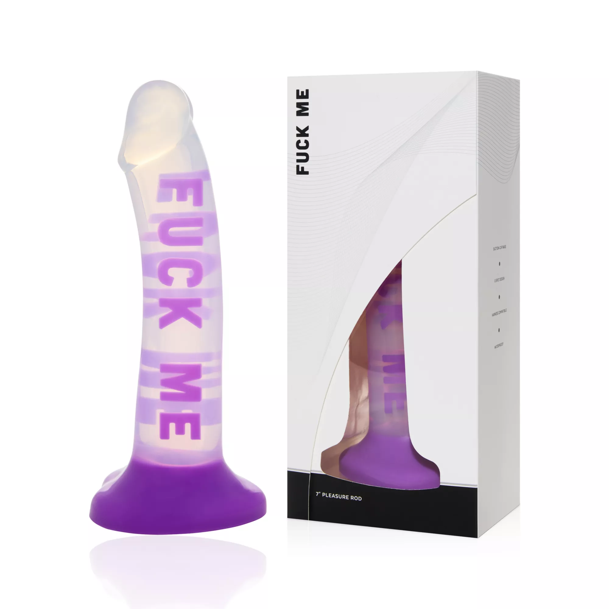 Fuck Me Purple Suction Cup Dildo - 7 Inch at Spencer's