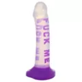 Fuck Me Purple Suction Cup Dildo - 7 Inch at Spencer's