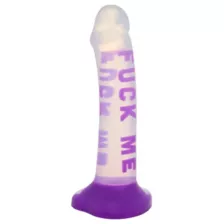 Fuck Me Purple Suction Cup Dildo - 7 Inch at Spencer's
