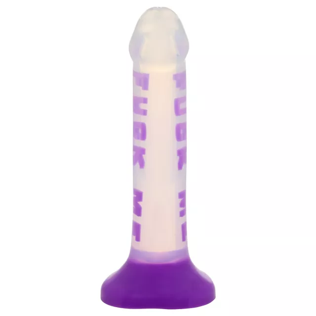 Fuck Me Purple Suction Cup Dildo - 7 Inch at Spencer's