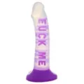 Fuck Me Purple Suction Cup Dildo - 7 Inch at Spencer's