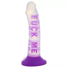 Fuck Me Purple Suction Cup Dildo - 7 Inch at Spencer's